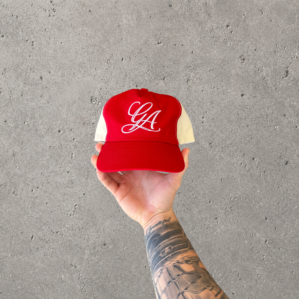 COTTON TWO TONE RED AND CREAM