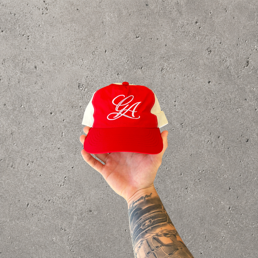 NYLON TWO TONE RED AND CREAM