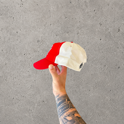 NYLON TWO TONE RED AND CREAM